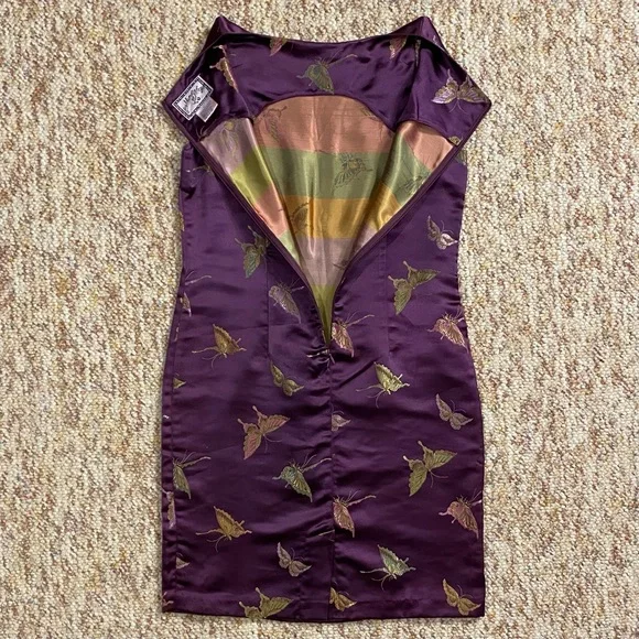 Vintage Pudding Shop by April Cornell purple mini dress - Picture 5 of 7